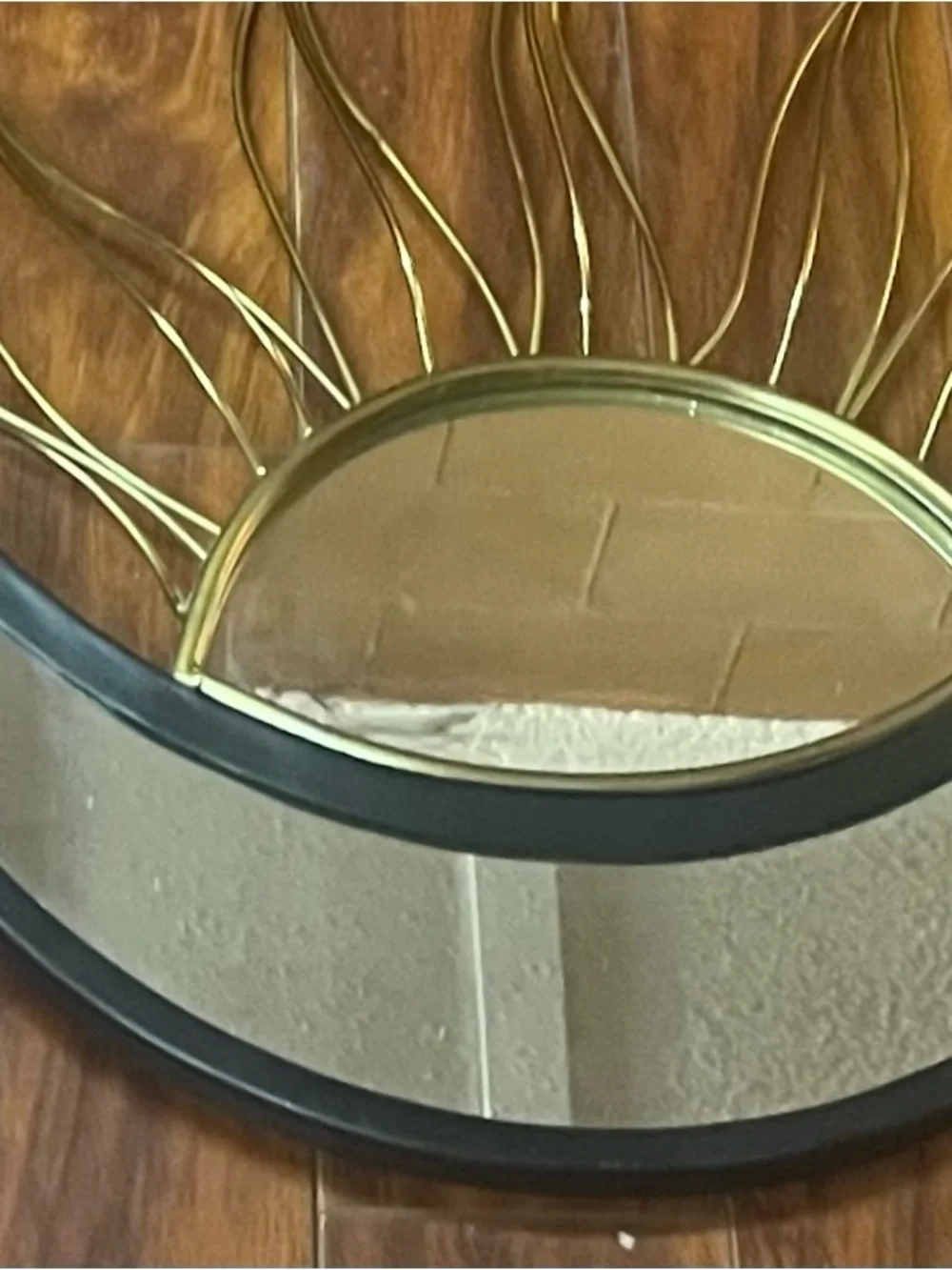 Gold Sunburst Crescent Wall Mirror - Decorative Home Wall Decor set of 3